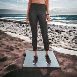 French Laundry Women’s Charcoal Grey Activewear Leggings M Compression Fit